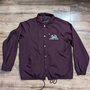 Burgundy Coach Coaches Jacket California Print